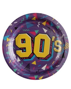 90&#039;s Paper Plates - 23cm (10pk)