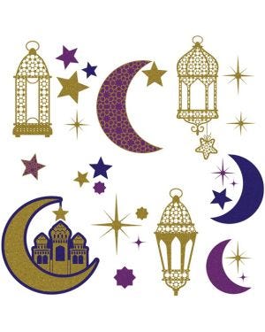 Opulent Eid Window Decorations - 43cm (2pk)