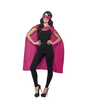 Pink Cape &amp; Mask - Adult