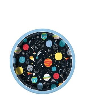 Outer Space Dessert Plates - 17cm (8pk)
