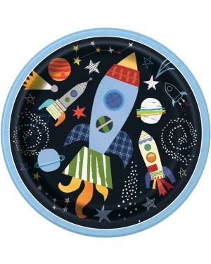 Outer Space Paper Plates - 23cm (8pk)