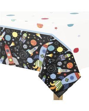 Outer Space Plastic Table Cover - 2.1m x .1.4m