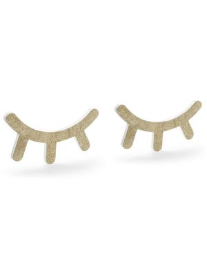 Gold Sleeping Eyes Wooden Decoration - 20cm
