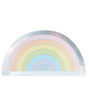 Iridescent Rainbow Paper Plate - 28cm (8pk)