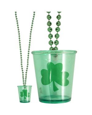 St Patrick&#039;s Day Shot Glass Necklace