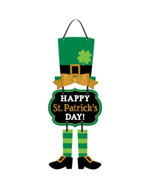 St Patrick&#039;s Day Leprechaun MDF Sign - 43cm