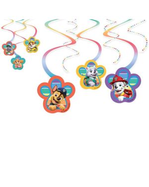 Paw Patrol Paper Swirl Decorations (6pk)