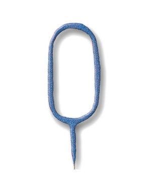 Blue Number 0 Sparkler Candle - 7&quot;