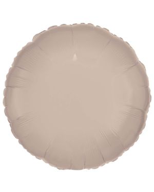 Silk Lustre Latte Round Foil - 18&quot;