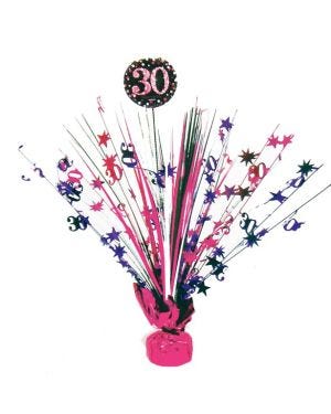 Pink Age 30 Foil Table Centrepiece - 46cm