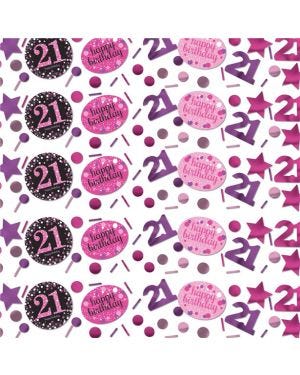 Pink Celebration Age 21 Confetti (34g pack)