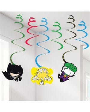 Batman &amp; Joker Swirl Decorations (6pk)