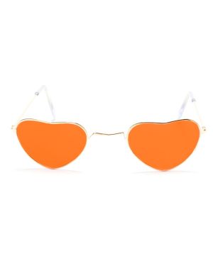 Orange Heart Glasses