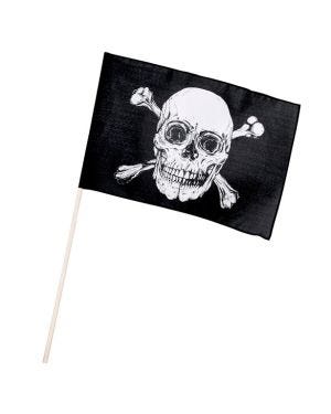 Skull &amp; Crossbones Hand Waving Flag - 30cm x 45cm