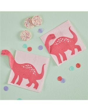 Party Like A Dinosaur Paper Napkins - 33cm (16pk)