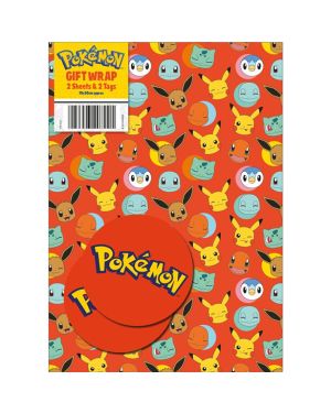 Pokémon Gift Wrap 2 Sheets &amp; Tags