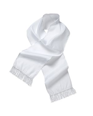 White Satin Scarf