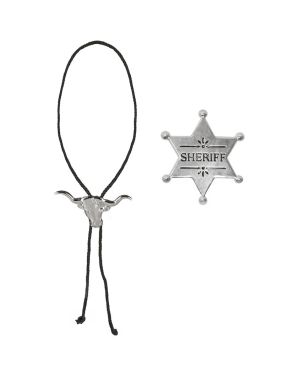 Bootlace Necktie &amp; Badge