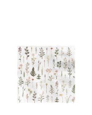 Floral Paper Cocktail Napkins - 25cm (16pk)