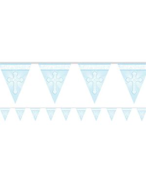 Radiant Cross Blue Flag Banner - 3.6m