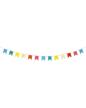 Rainbow Bunting Card Garland - 3m