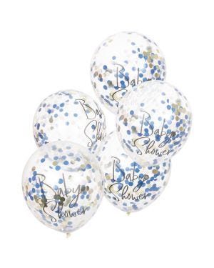 Baby Shower&#039; Confetti Latex Balloons - 12&quot; (5pk)