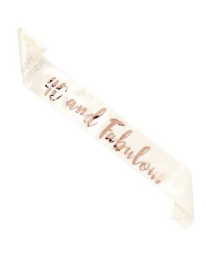 Rose Gold 40 &amp; Fabulous Sash