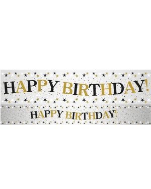 Sparkling Celebration Happy Birthday Foil Banner - 2.7m
