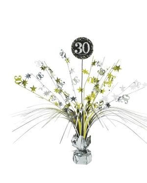 Sparkling Celebration 30th Foil Table Centrepiece - 33cm