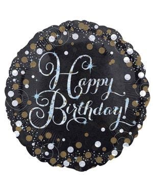 Happy Birthday Gold Sparkling Celebration Balloon - 18&quot; Foil