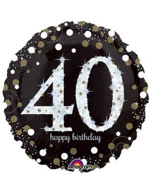 Sparkling Celebration 40th Birthday Balloon - 18&quot; Foil