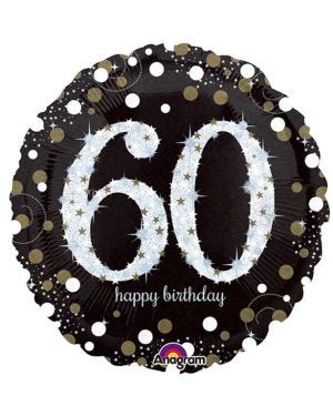 Sparkling Celebration 60th Birthday Balloon - 18&quot; Foil