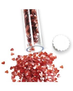 Pink Glitter Sugar Hearts - 1.4g