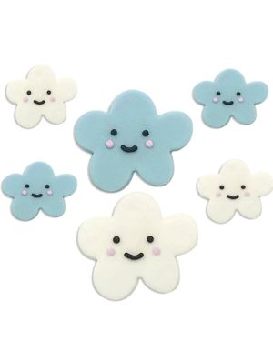 Happy Clouds Sugar Cake Toppers (6pk)