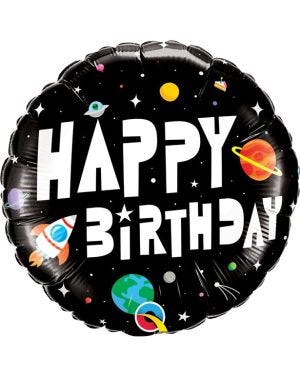 Space Birthday Balloon - 18&quot; Foil