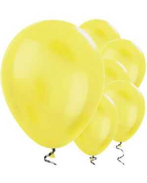 Yellow Metallic Balloons - 12&quot; Latex Balloons (50pk)