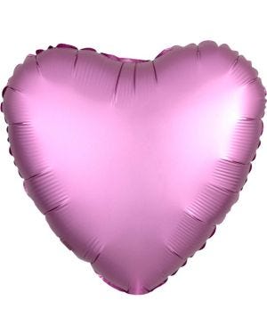 Flamingo Satin Luxe Heart Foil Balloon - 18&quot; Unpackaged