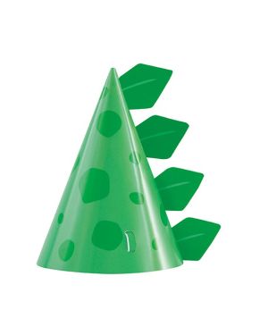 Dino-Roar Party Hats (8pk)