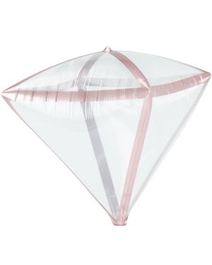 Rose Gold Diamond Trimz - 17&quot; Balloons (3pk)