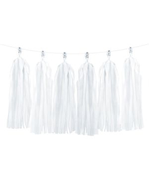 White Tassel Garland Decoration - 1.5m