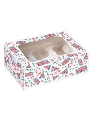 Union Jack Cupcake Box - 23cm