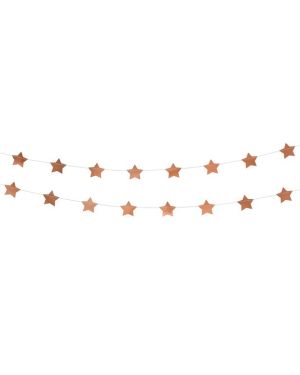 Rose Gold Star Foil Garland - 3.6m