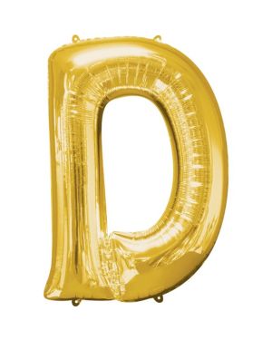 Gold Letter D Balloon - 34&quot; Foil