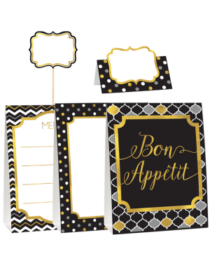 Black Buffet Decorating Kit (12pk)