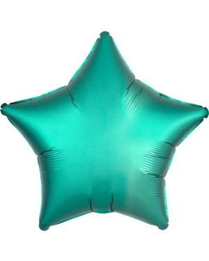Jade Green Satin Luxe Star Foil Balloon - 18&quot; unpackaged