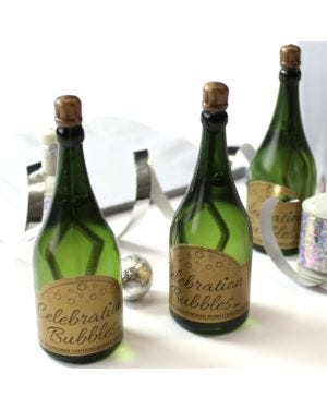 Green Champagne Wedding Bubbles - 32ml (24pk)