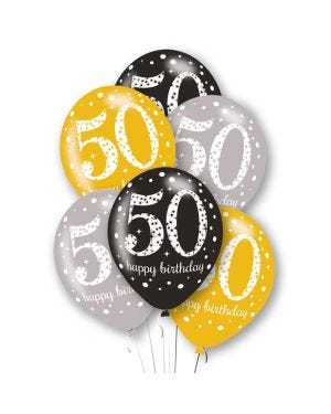 Age 50 Latex Balloons - 11&quot; (6pk)