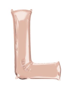 Rose Gold Letter L Balloon - 34 Foil