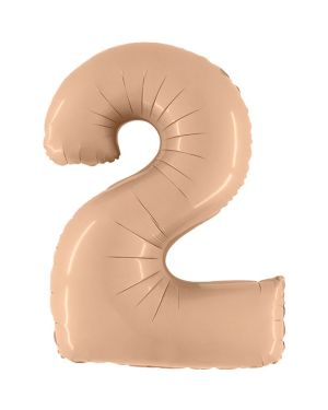 Satin Nude Foil Number Balloons - 40&quot;