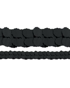 Black Paper Garland Decoration - 3.7m